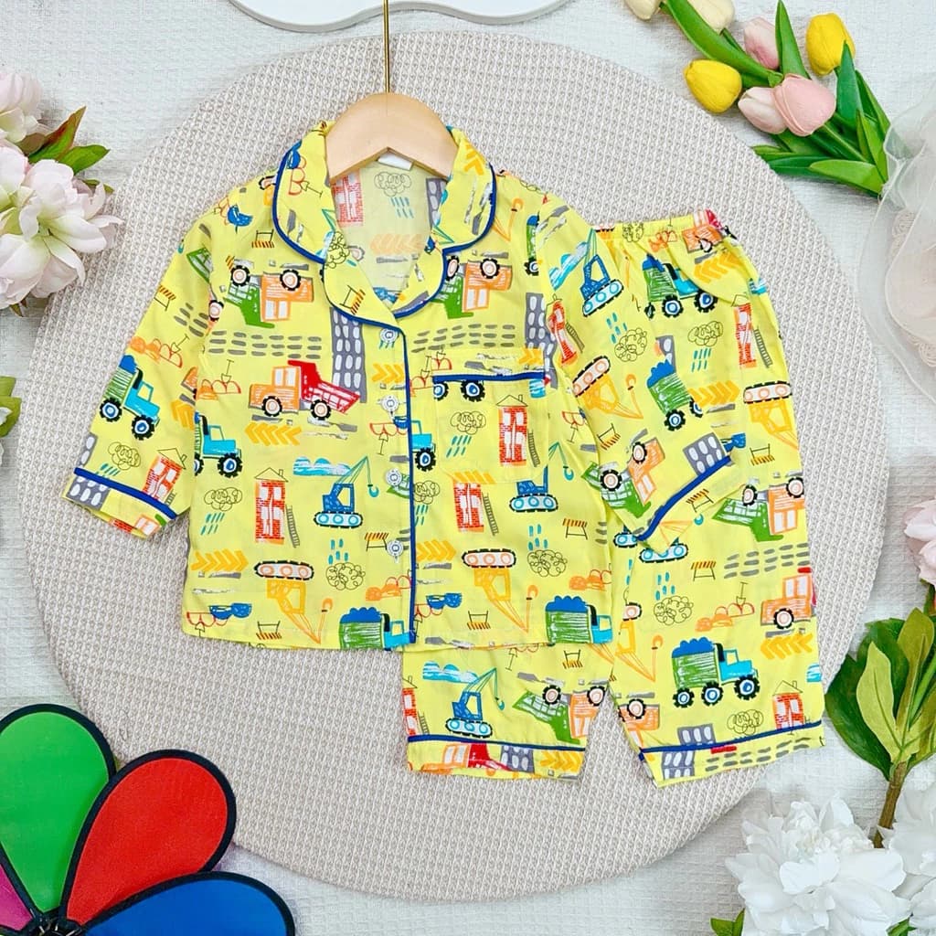 ĐỒ BỘ PIJAMA [23kg-40kg] set Bộ tole tay dài quần dài bé gái bé trai-form chuẩn ký - Vải loại 1 [FREESHIP]