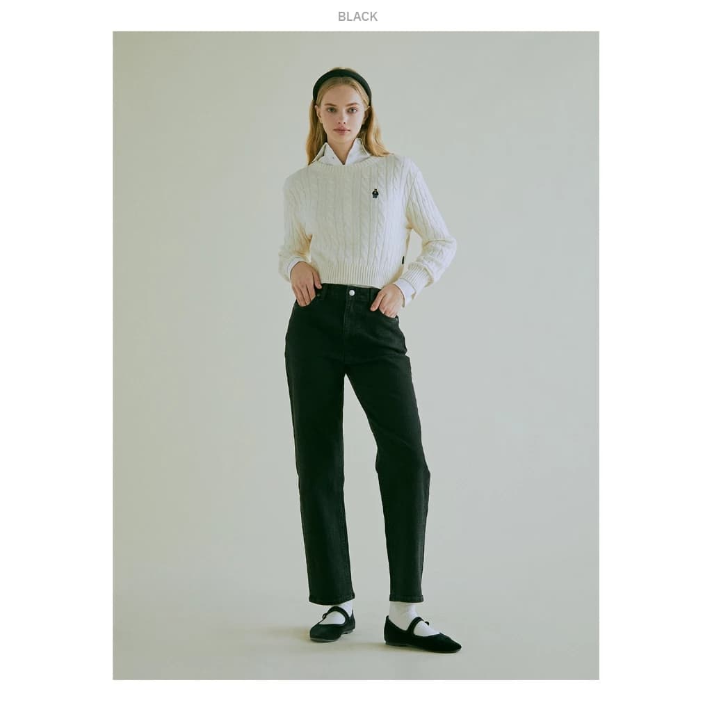 Quần jean dài denim WHOAU dáng silm fit cho nữ