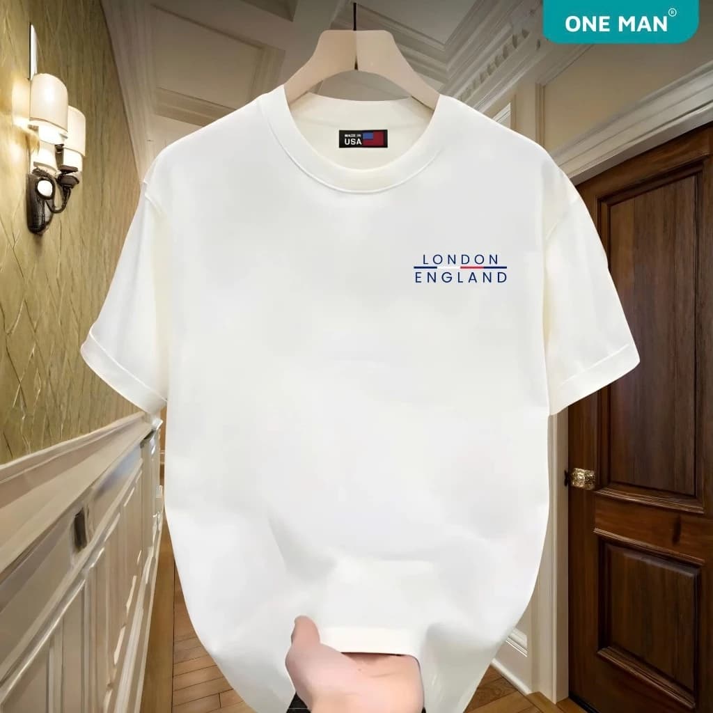 Áo phông nam nữ ONE MAN 100% cotton cao cấp, kiểu dáng basic, phong cách năng động họa tiết in chắc chắn AP322