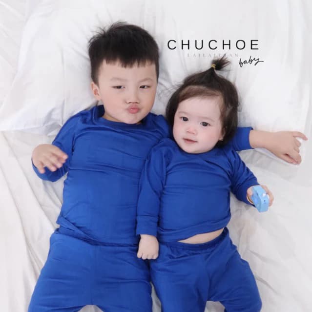 Bộ thun lạnh tay dài quần dài CHUCHOE Baby cho bé , trai bé gái ( 5-20kg )