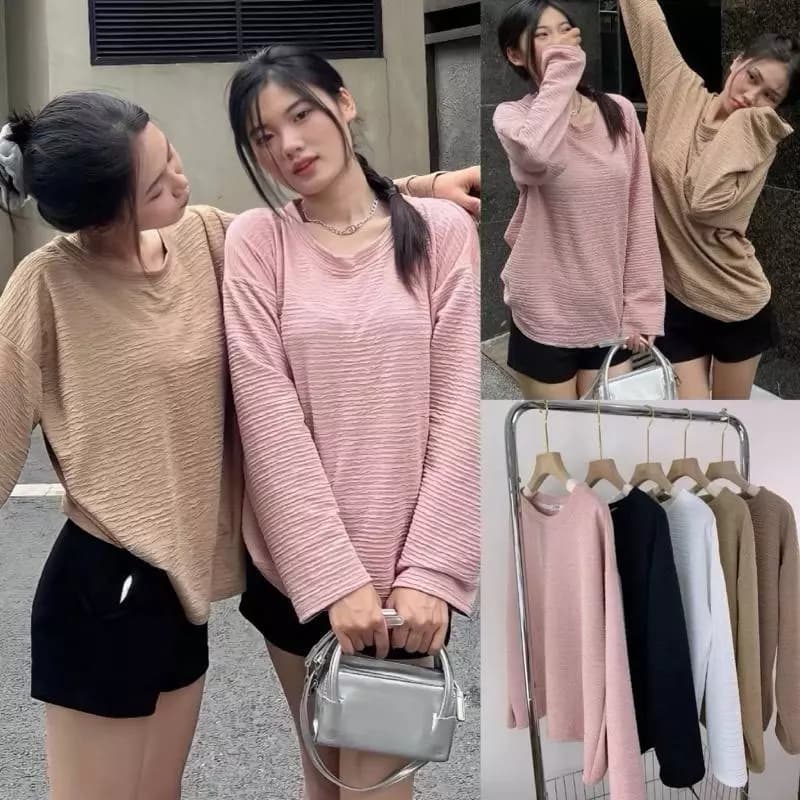 Áo Thun Nữ Dài Tay Đậu Bigsize Xốp Nhật Cao Cấp – Năng Động, Thoải Mái, Dễ Phối Đồ A312
