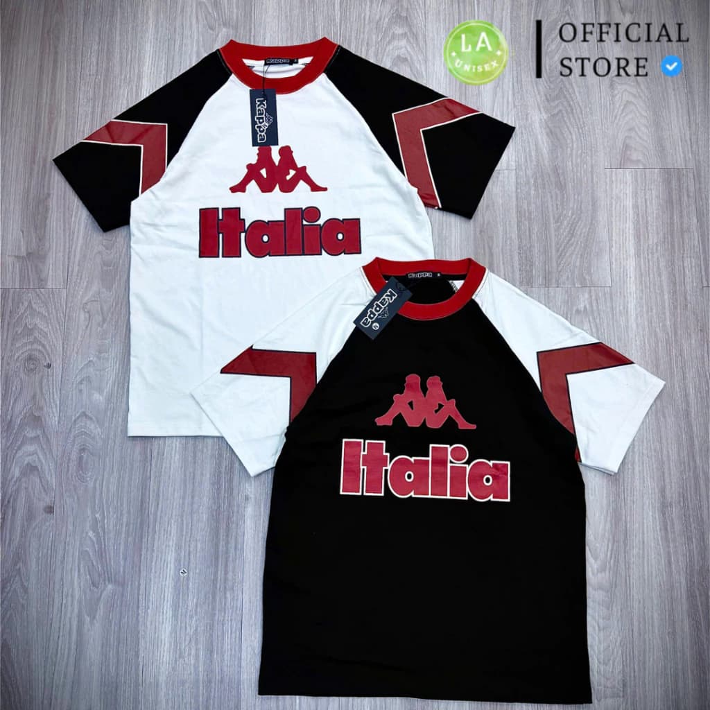 Áo Thun Unisex Káppa May Raplang Siêu Đẹp Vải Cotton Chính Phẩm Dày Dặn,Kéo Lụa Logo Không Bong Tróc