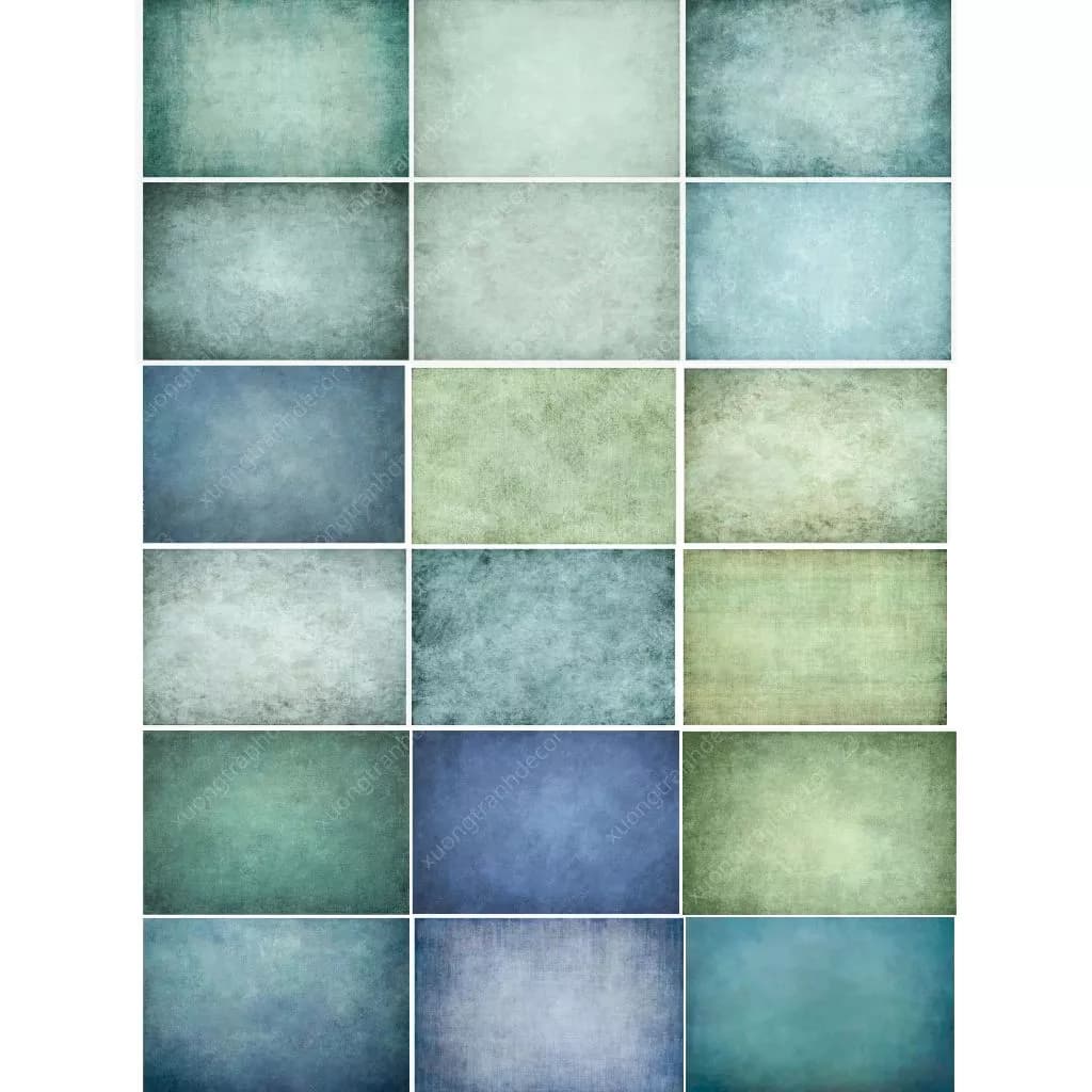 Phông Nền Chụp Ảnh, Backdrop  Loang Xanh Chất Liệu Canvas ( HOẢ TỐC HN ) - XUONGTRANHDECOR