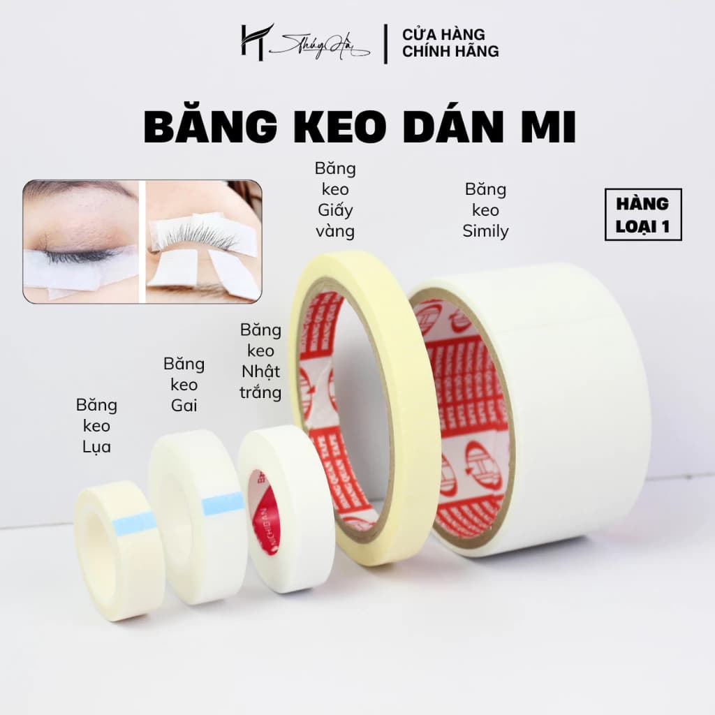 (LOẠI 1) Băng Keo Lụa Nối Mi - Băng Dính dán Mi Dưới, Băng Keo Gai - Nhật, Thoáng Khí Dụng Cụ Nối Mi Thúy Hà