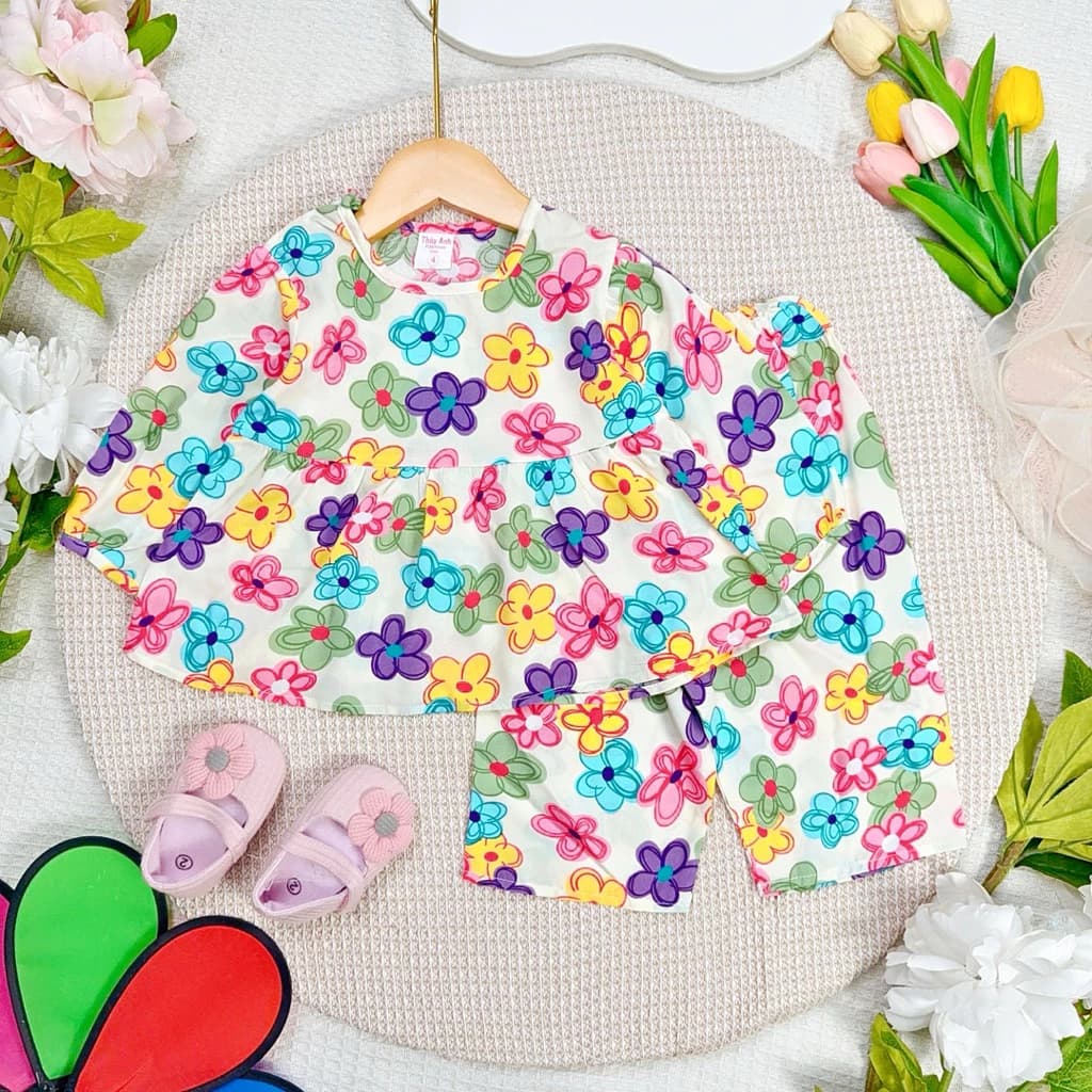 ĐỒ BỘ BÉ GÁI [17kg-40kg] set bộ tole tay dài quần dài FORM BABYDOLL - vải loại 1 [FREESHIP]