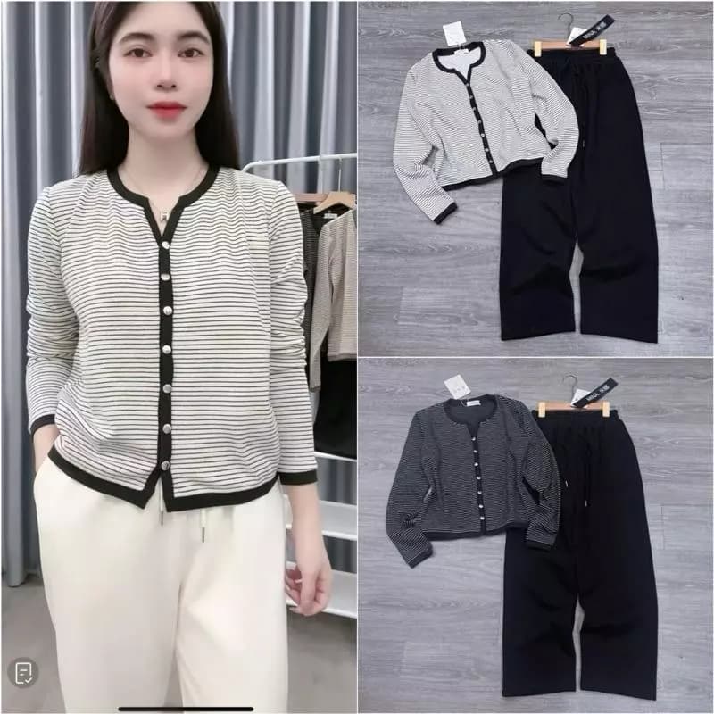 2026. [ÁO NHIỀU CÚC- QUẦN NỈ TRƠN] Sét chất nỉ áo dài tay+ quần baggy. Đủ size SMLXL 40kg- 70kg