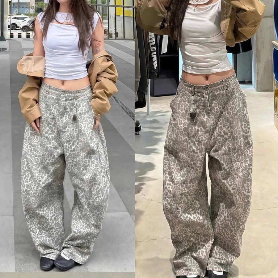 [DEAL MỞ BÁN] LEOPARD WIDE JEANS - HOẠ TIẾT BÁO ĐỐM