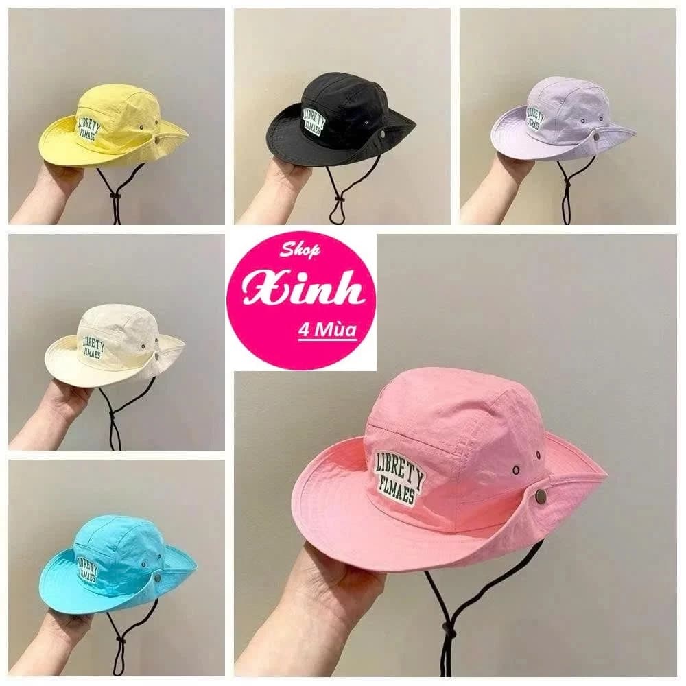 Mũ Ngư Dân (LIBRETY) Cho Bé 2-6 tuổi, Nón Chống Nắng vải dù nhăn thoáng khí (T233SX4M)