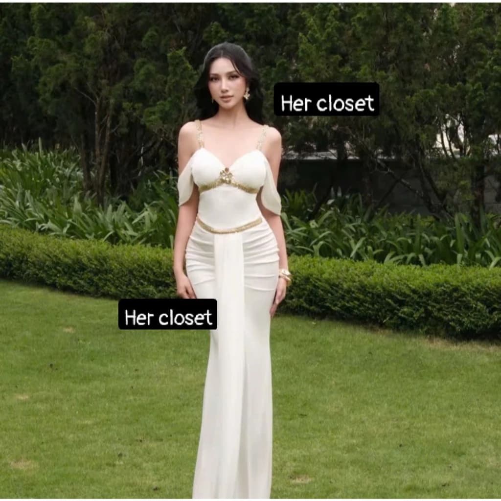 [ VÁY THIẾT KẾ ] Váy body trễ vai dáng dài đầm body trễ vai dáng dài váy maxi đầm body maxi sang chảnh đầm đi tiệc sẵ...