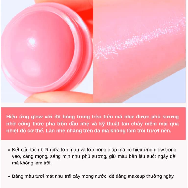 Má hồng dạng lăn RM Juicy Roll Cheek 8.4g