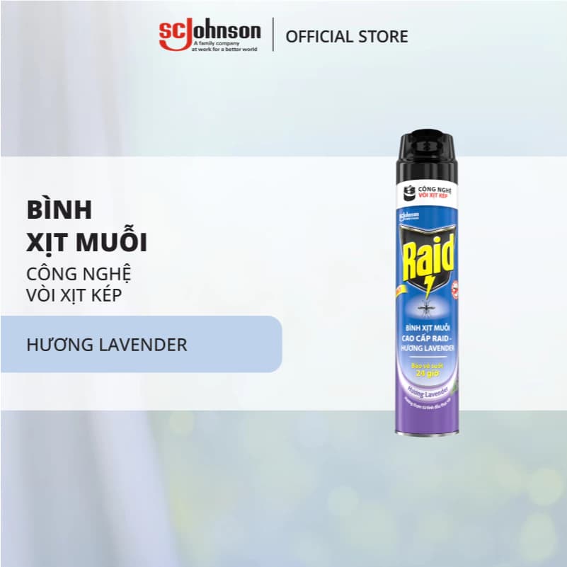 RAID Bình Xịt Muỗi Hiệu Quả Tốt Bảo Vệ Dài Lâu 520ml