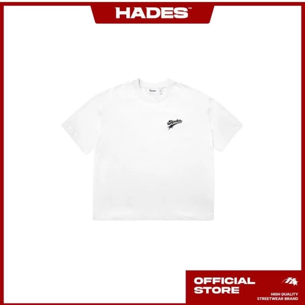 HADES Brand Chính Hãng Áo thun tay lỡ cotton unisex - HADES Shooting Star Tee Trắng