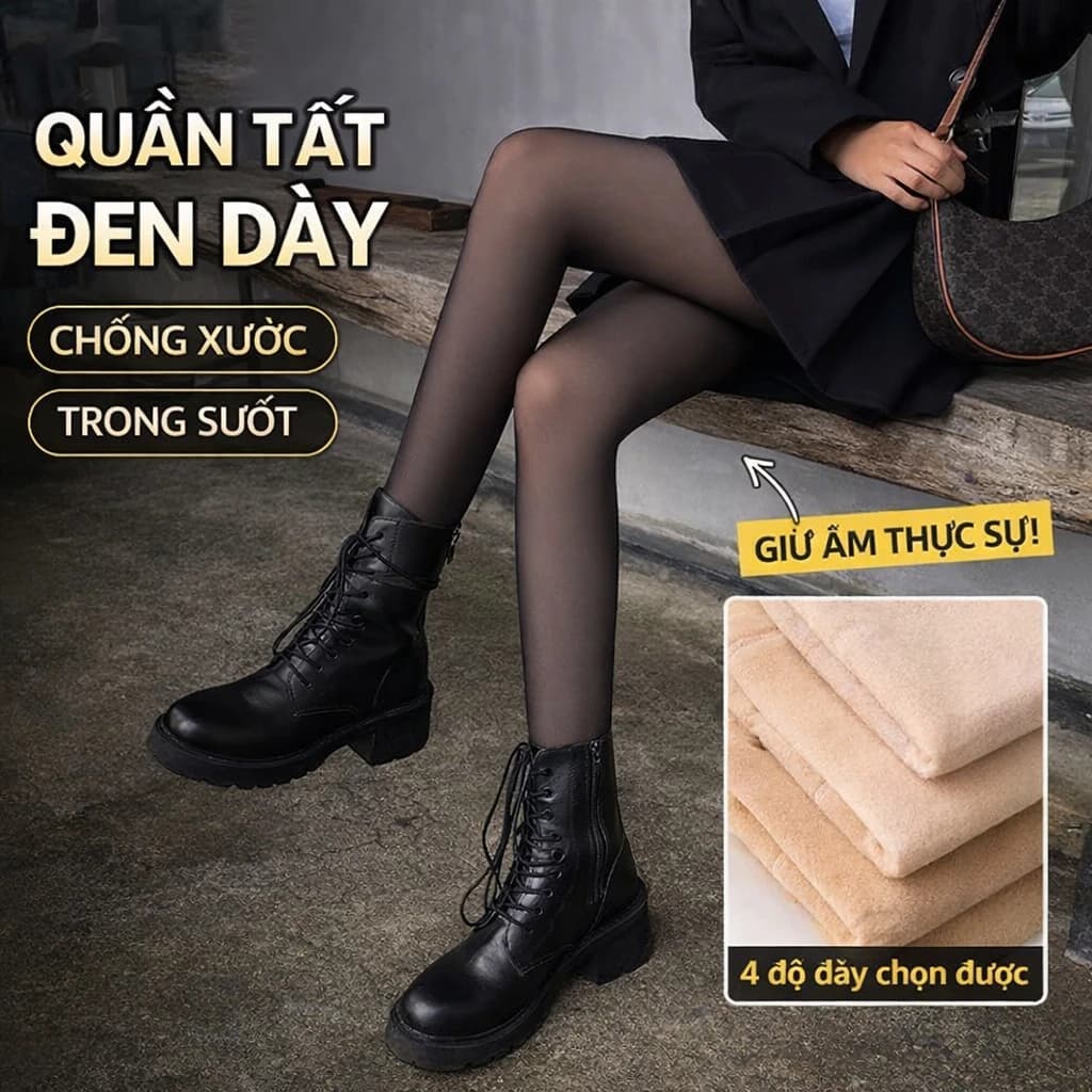 Quần tất siêu ấm LÓT LÔNG GIỮ NHIỆT nữ dày dặn QT5 AK Accesstory phong cách đơn giản nhẹ nhàng  mùa đông ấm áp mềm mịn