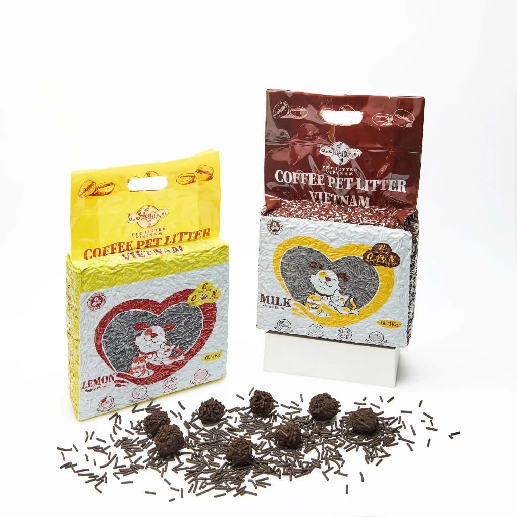 Cát Vệ Sinh 100% Từ Bã Cà Phê BMB Pet Litter Vietnam TÚI 8L Cát Cho Mèo Siêu Khử Mùi, Siêu Thấm Hút