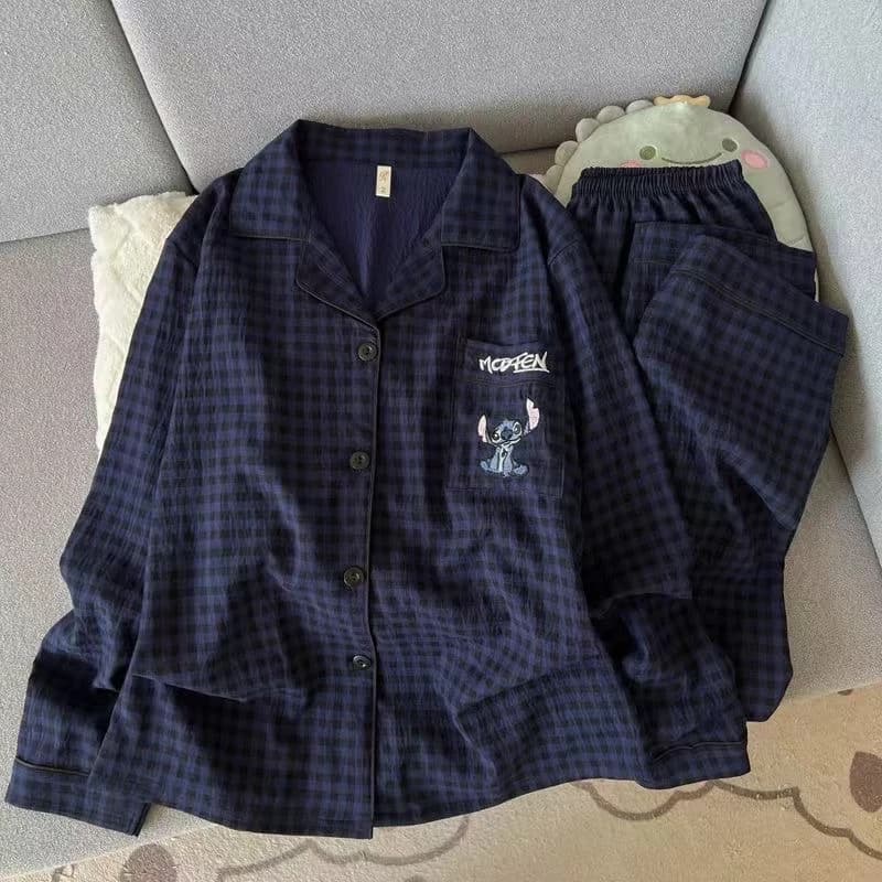 [Sẵn] Bộ ngủ pyjama nữ dài tay mặc nhà nhiều hoạ tiết hoạt hình dễ thương 344