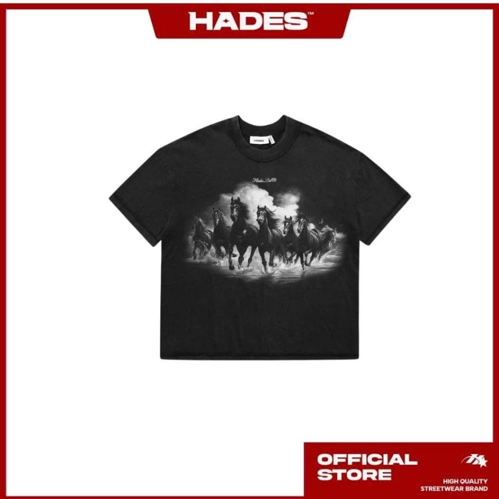 HADES BLACK STALLION TEE - HADES Brand Chính hãng Áo tay ngắn unisex / BLACK