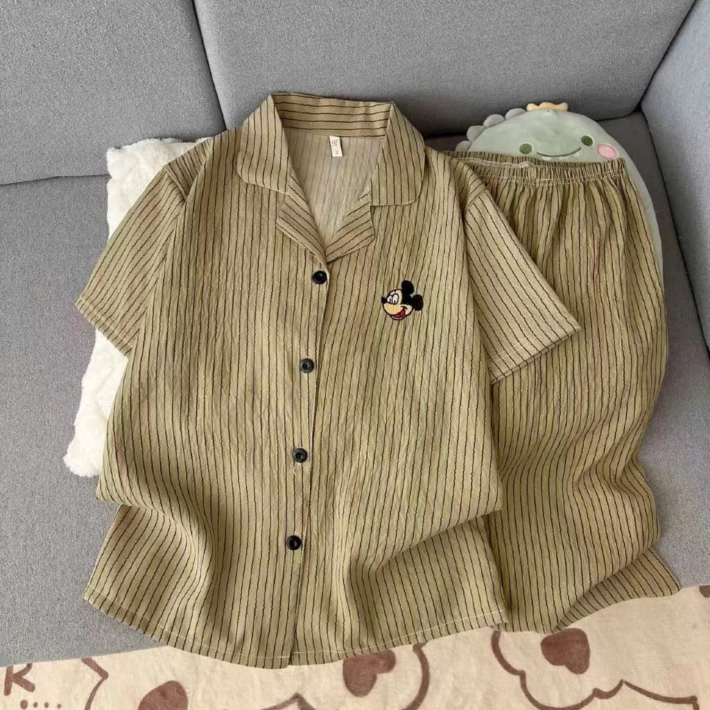 [Sẵn] Bộ ngủ pyjama áo ngắn quần dài nhiều hoạ tiết đáng yêu mặc nhà 408