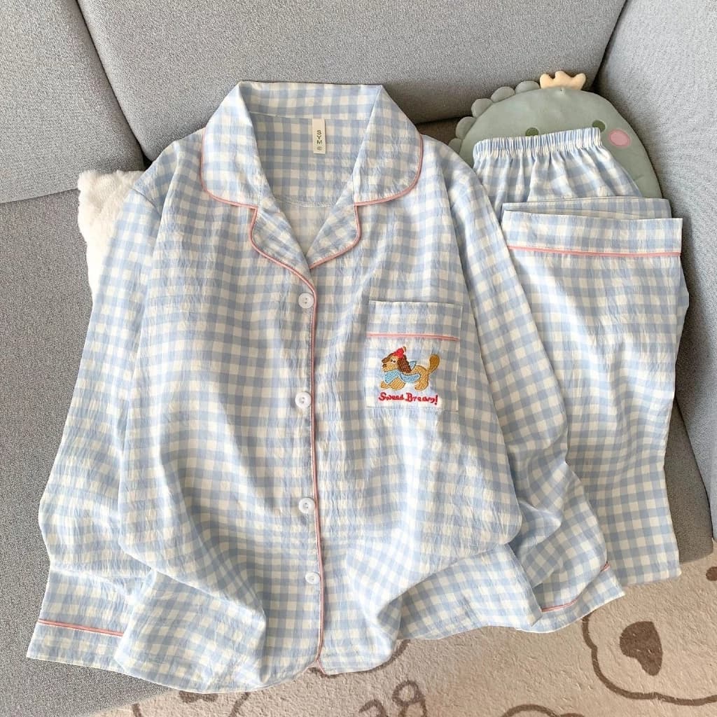 [Sẵn] Bộ ngủ pyjama dài tay dành cho nữ nhiều hoạ tiết mặc nhà thoáng mát 430