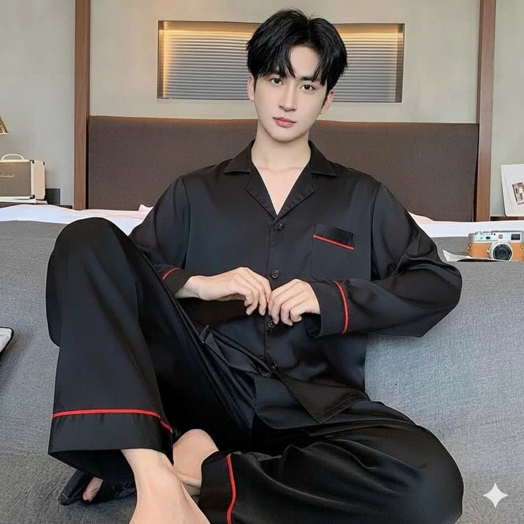 [ DEAL ĐẦU NĂM ] đồ ngủ lụa pijama  dài tay quần dài cho các cặp đôi mặc nhà chất lụa gấm cao cấp miễn ship