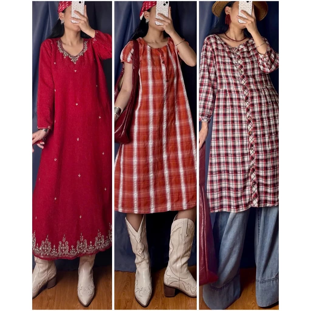 Đầm váy vintage dáng dài [100 mẫu-cập nhật thường xuyên]