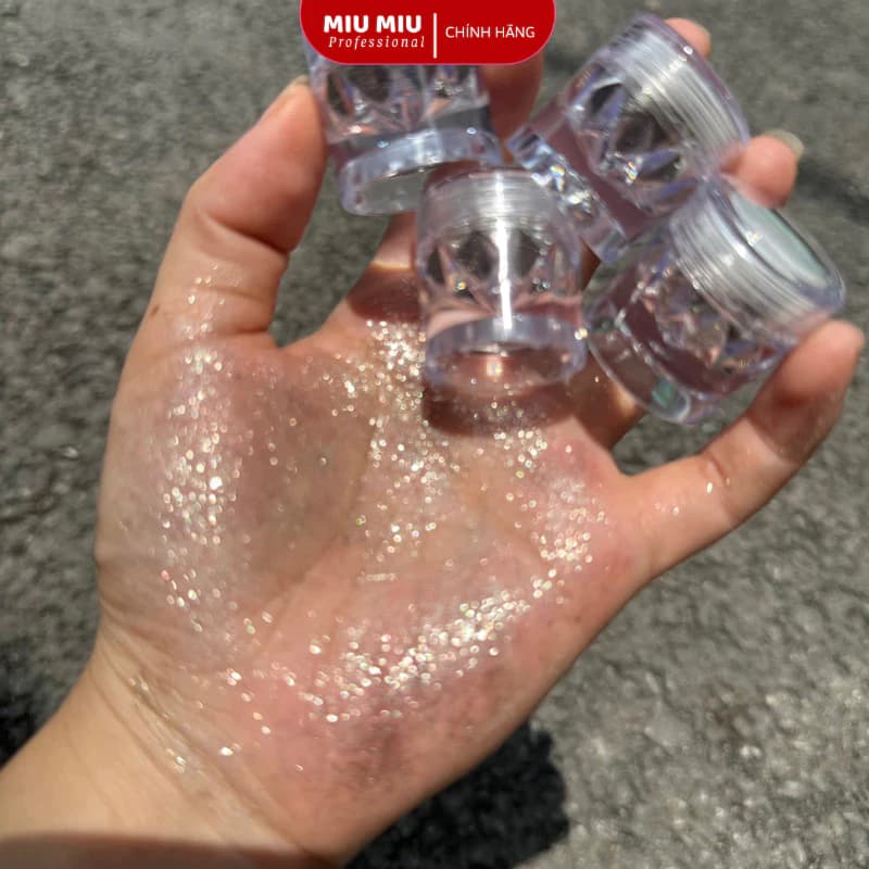 Set 4 lọ nhũ mắt khô blinh GGRG làm sáng tạo điểm nhấn khuôn mặt