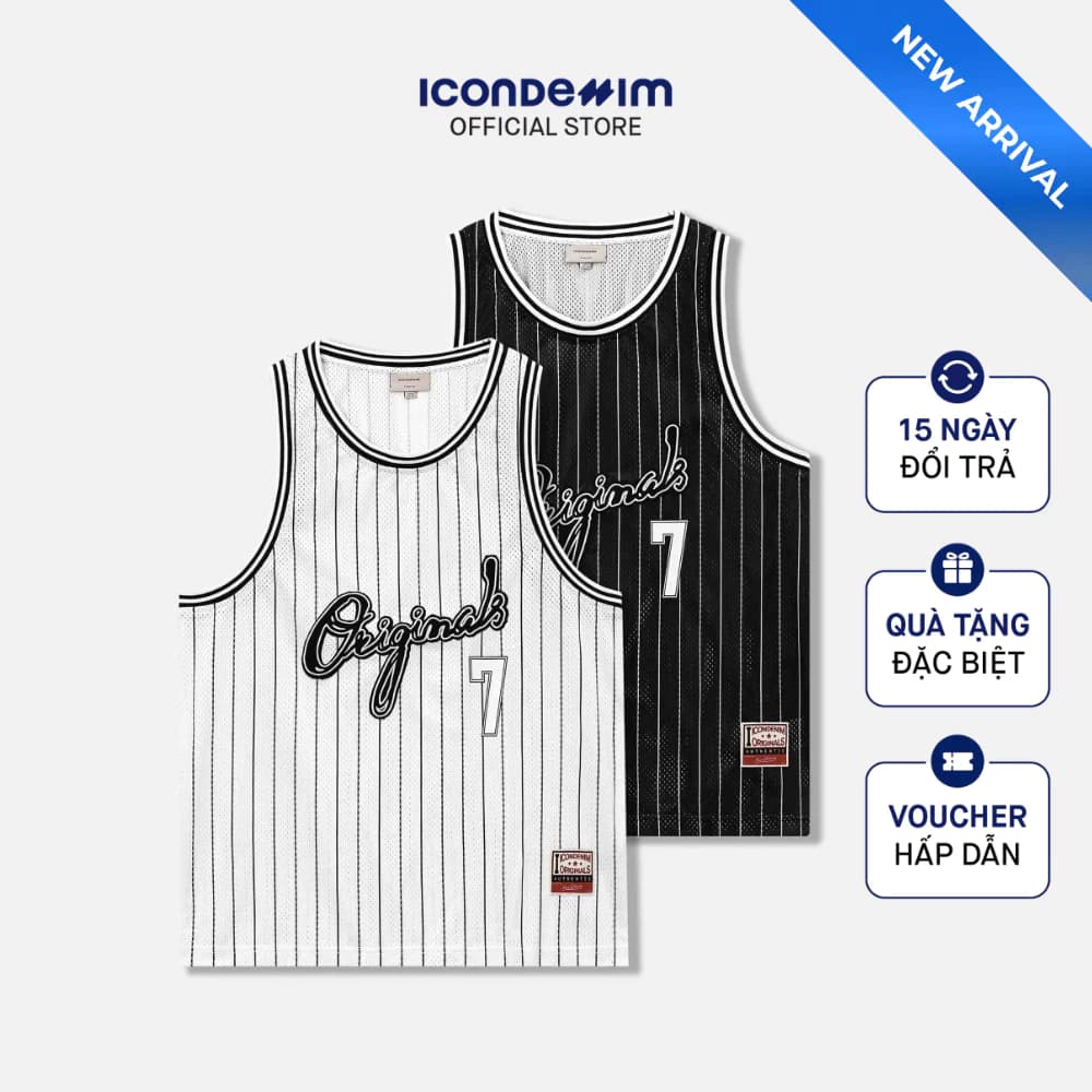 Áo Tanktop Nam ICONDENIM Blackcourt Form Relaxed TTID0048
