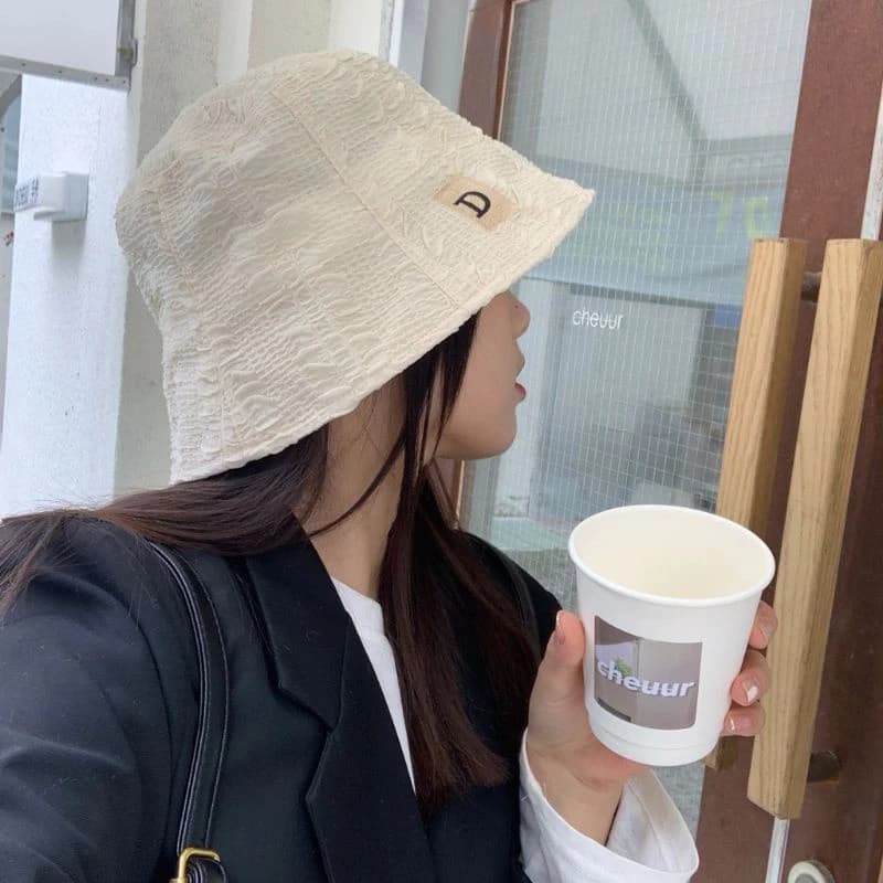 Nón bucket vải chữ D siêu xinh