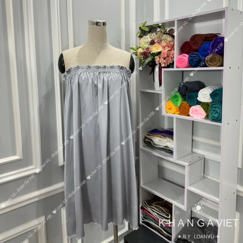 váy quây spa chất liệu PHI THUN cao cấp