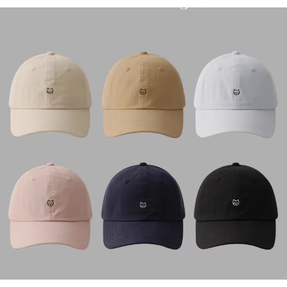 Mũ lưỡi trai thêu hình cute dễ phối đồ, nón lưỡi trai, nón polo kaki form mềm phong cách Hàn Quốc