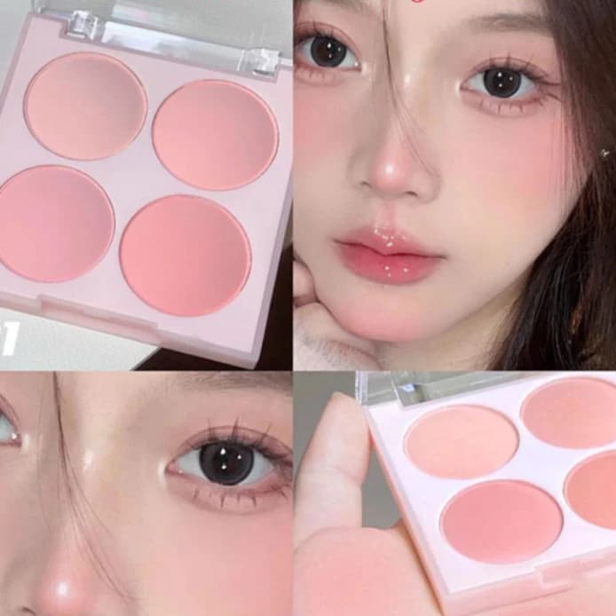 Bảng phấn má hồng KAPERNER, phấn má hồng 4 ô tông hồng cam đào nội địa trung MK01 PRINCESS BEAUTY
