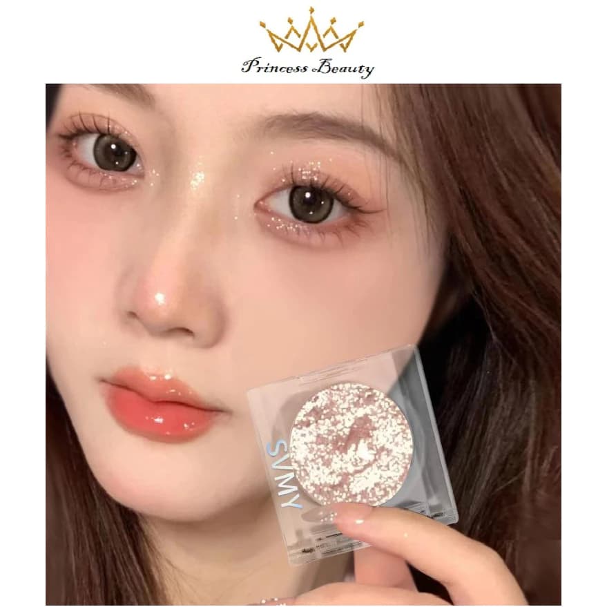 Phấn bắt sáng SVMY, phấn mắt nhũ nội địa trung highlight nhũ bạc vàng Princess Beauty