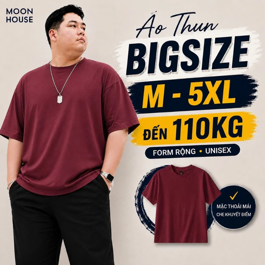 [ CÓ BIGSIZE] Áo phông trơn Cotton nam nữ MOON HOUSE MÀU ĐỎ bacsic đơn giản Cổ Tròn