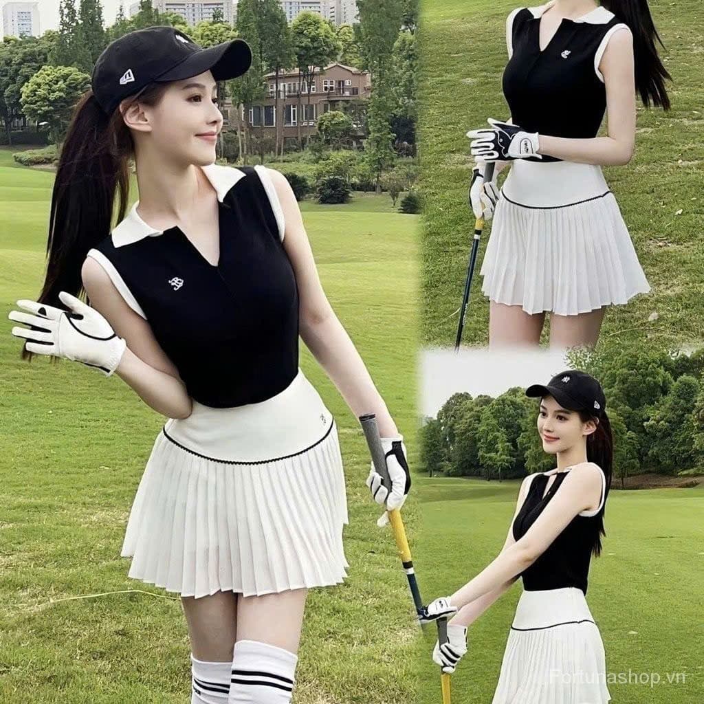 HOT Set Thể Thao, Bộ váy áo  Nữ  vải LULU chơi Tennis, Cầu Lông, Golf, Pickleball QC cao cấp