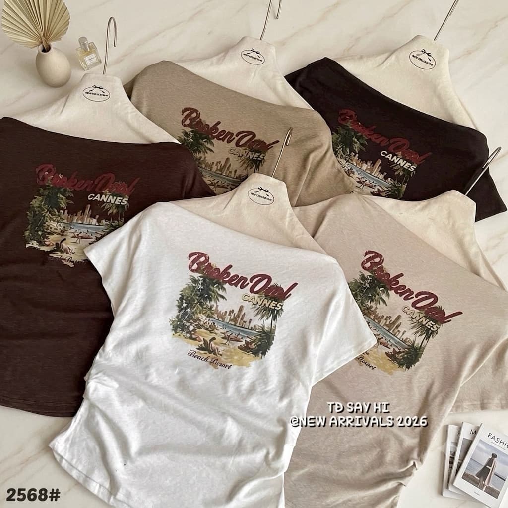🌟 ÁO TEE GÂN TUYẾT TRỄ VAI IN HÌNH VINTAGE  🌟