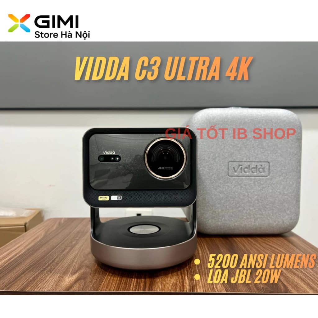 Máy Chiếu Vidda C3 Ultra 4K Laser 5200 ANSI Lumens new (nhắn tin có giá tốt) BH 12 tháng