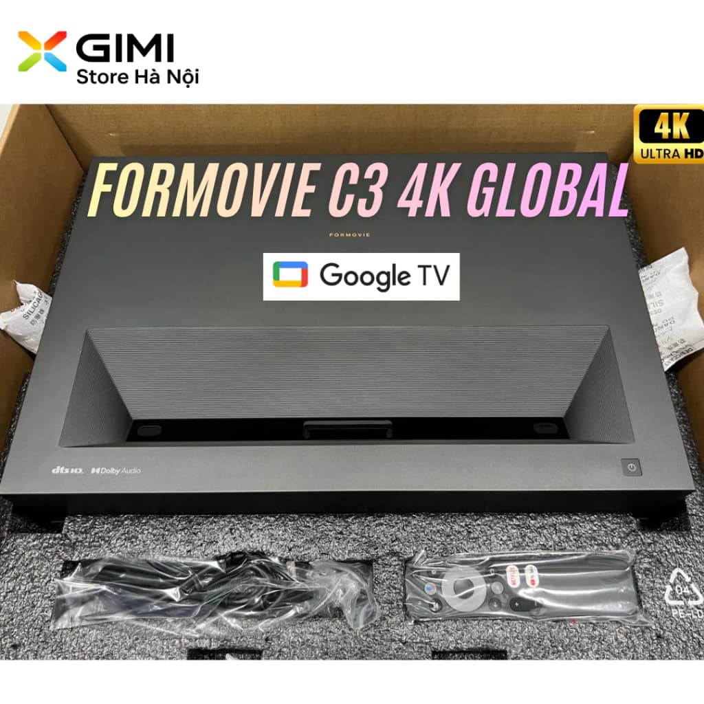 Formovie Cinema Edge 4K UST Laser 2100 ISO Google TV Netflix Máy Chiếu 4K Siêu Nét (Formovie C3 4K Global)