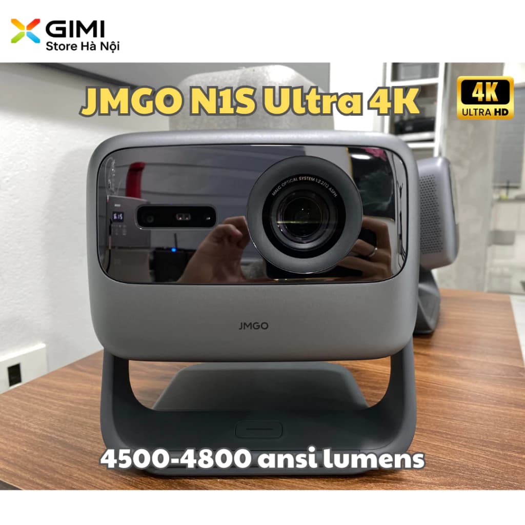 Máy Chiếu JMGO N1S Ultra 4K | Laser 3 Màu | 4800 ANSI Lumens | DLP 4K | Loa Tích Hợp Dynaudio cực hay